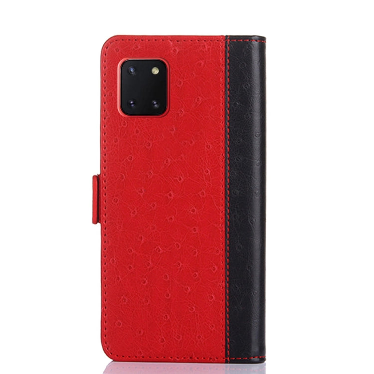 For Samsung Galaxy Note10 Lite Ostrich Texture PU + TPU Horizontal Flip Leather Case with Holder & Card Slots & Wallet