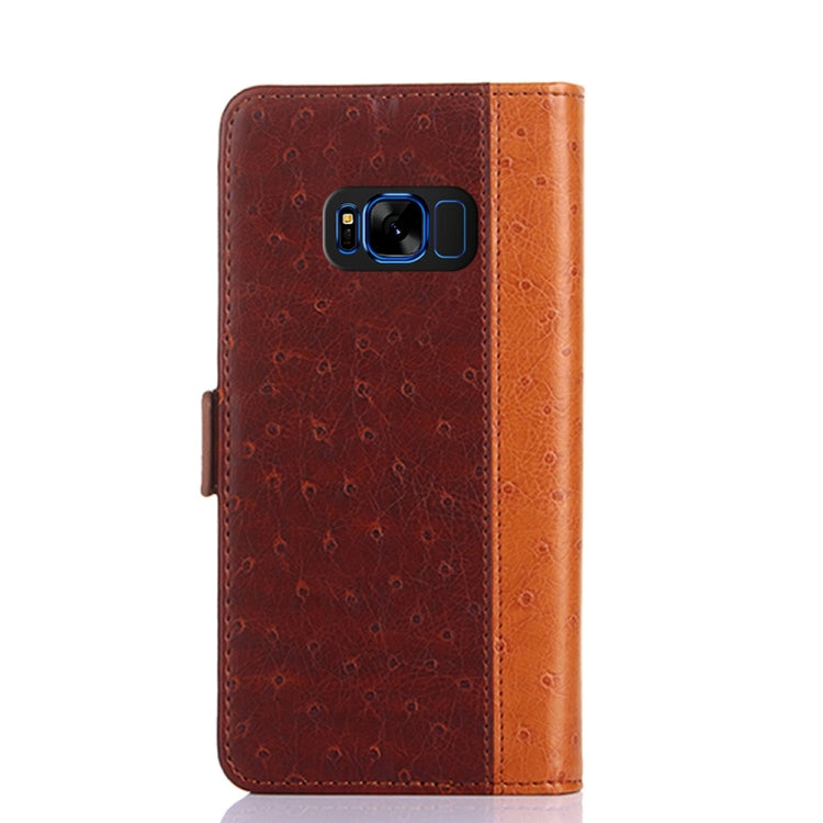For Samsung Galaxy S8+ Ostrich Texture PU + TPU Horizontal Flip Leather Case with Holder & Card Slots & Wallet