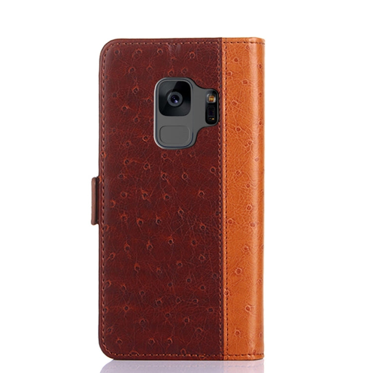For Samsung Galaxy S9 Ostrich Texture PU + TPU Horizontal Flip Leather Case with Holder & Card Slots & Wallet
