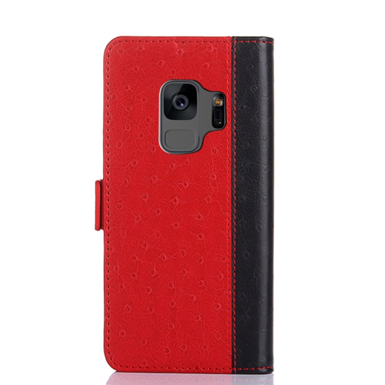 For Samsung Galaxy S9 Ostrich Texture PU + TPU Horizontal Flip Leather Case with Holder & Card Slots & Wallet