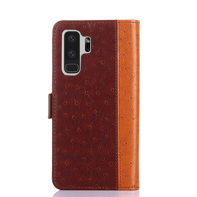 For Samsung Galaxy S9+ Ostrich Texture PU + TPU Horizontal Flip Leather Case with Holder & Card Slots & Wallet