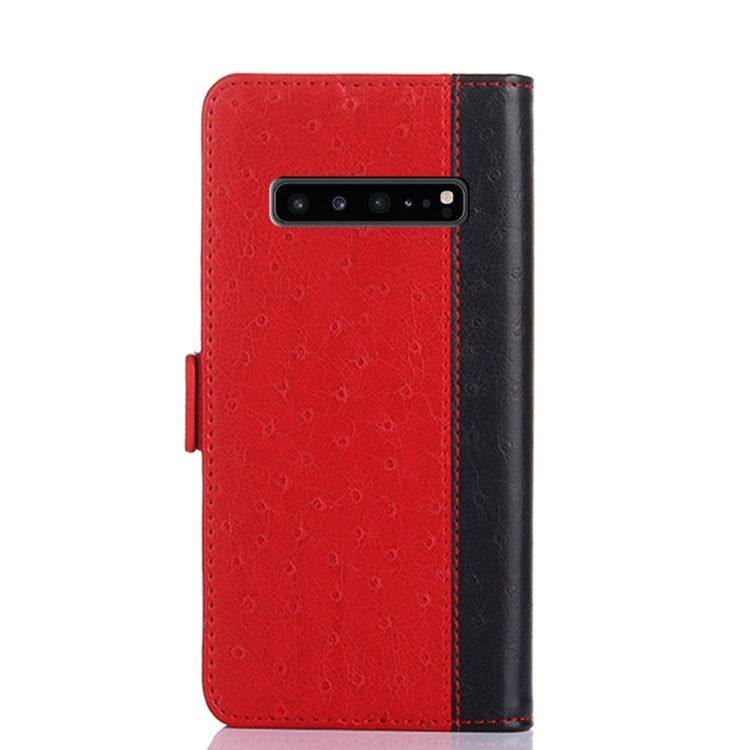 For Samsung Galaxy S10 5G Ostrich Texture PU + TPU Horizontal Flip Leather Case with Holder & Card Slots & Wallet