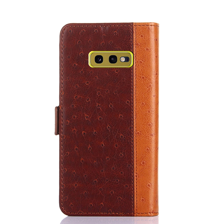 For Samsung Galaxy S10e Ostrich Texture PU + TPU Horizontal Flip Leather Case with Holder & Card Slots & Wallet