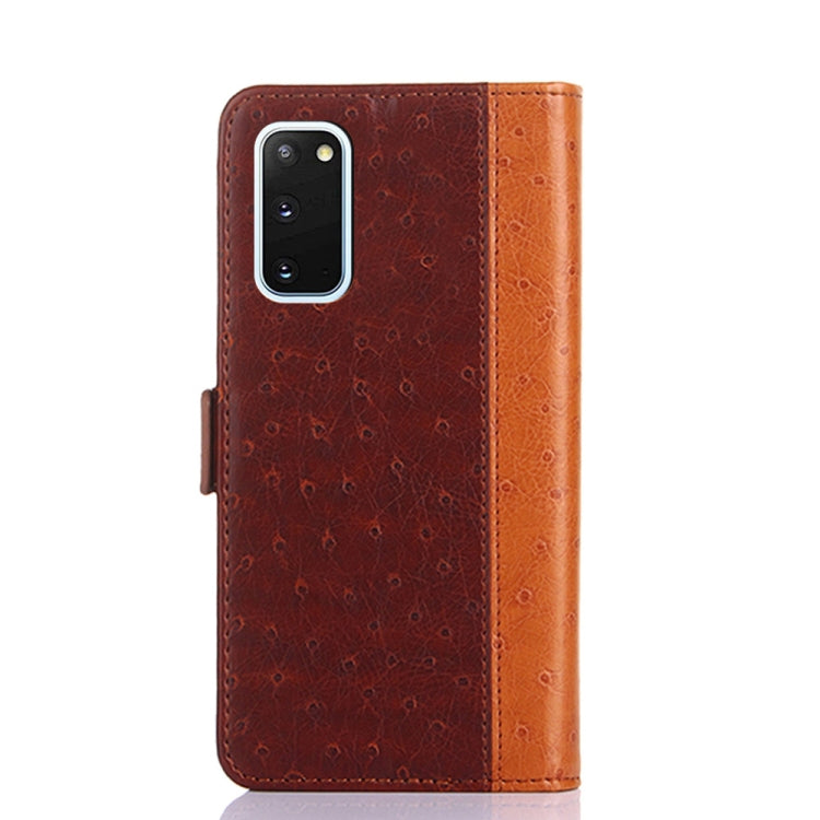 For Samsung Galaxy S20 Ostrich Texture PU + TPU Horizontal Flip Leather Case with Holder & Card Slots & Wallet
