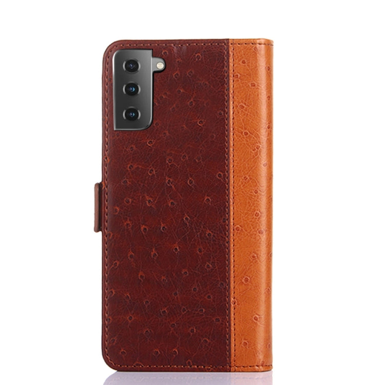 For Samsung Galaxy S21 5G Ostrich Texture PU + TPU Horizontal Flip Leather Case with Holder & Card Slots & Wallet