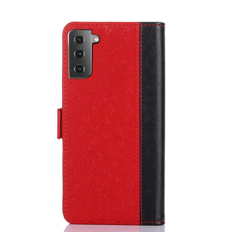 For Samsung Galaxy S21 5G Ostrich Texture PU + TPU Horizontal Flip Leather Case with Holder & Card Slots & Wallet