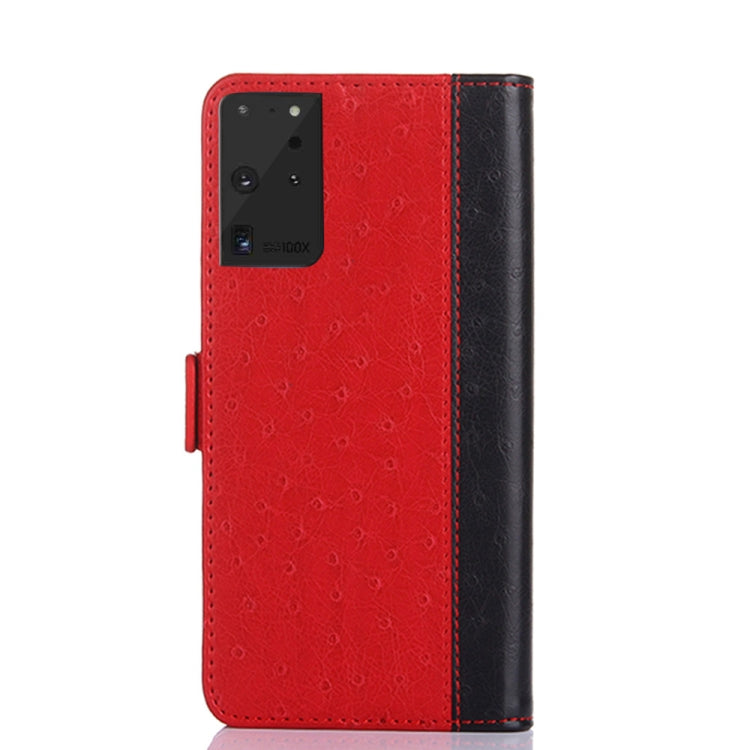 For Samsung Galaxy S21 Ultra 5G Ostrich Texture PU + TPU Horizontal Flip Leather Case with Holder & Card Slots & Wallet