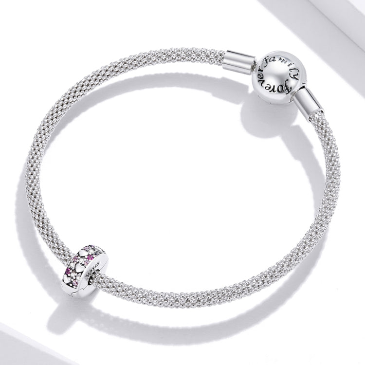 S925 Sterling Silver Shining Love Beads DIY Bracelet Necklace Accessories