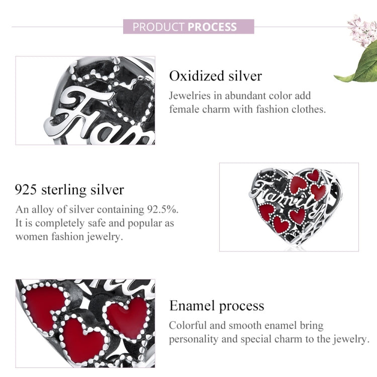 S925 Sterling Silver Warm Family Love Beads DIY Bracelet Necklace Accessories
