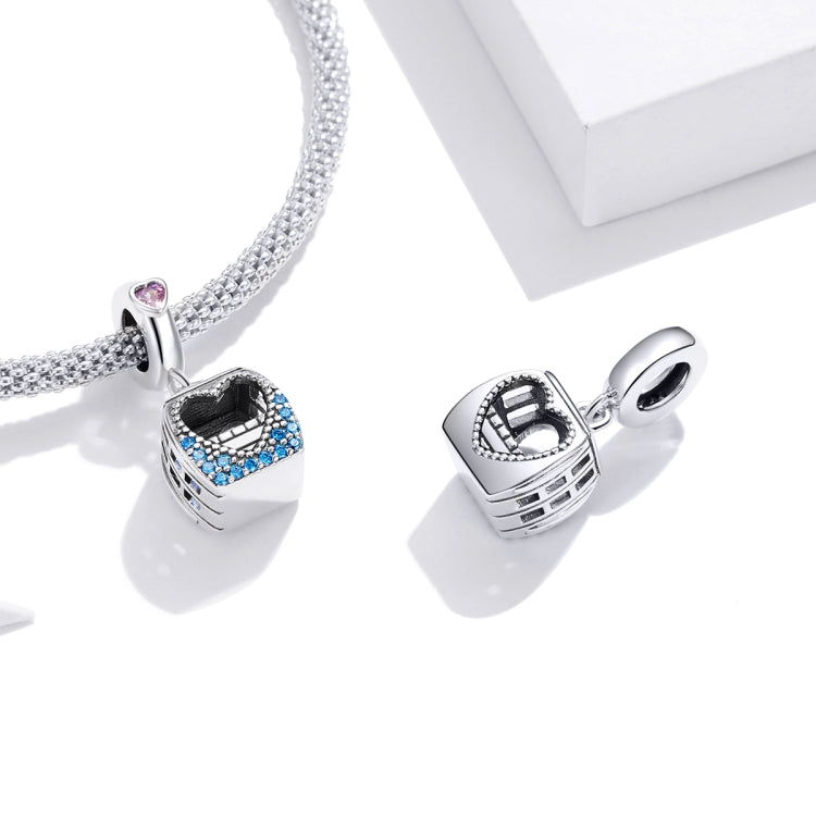 S925 Sterling Silver Small Cable Car Pendant DIY Bracelet Necklace Accessories