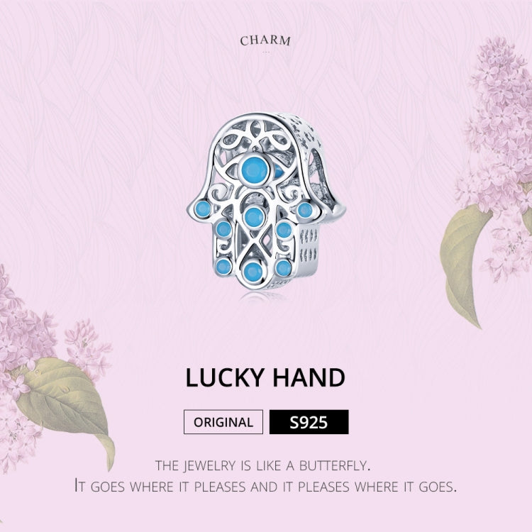 S925 Sterling Silver Lucky Hand Beads DIY Bracelet Necklace Accessories