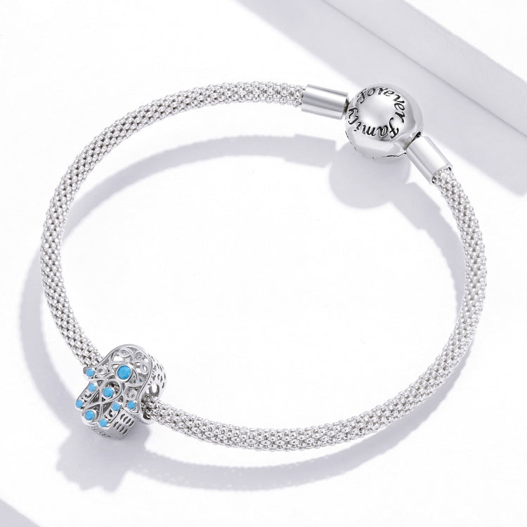 S925 Sterling Silver Lucky Hand Beads DIY Bracelet Necklace Accessories