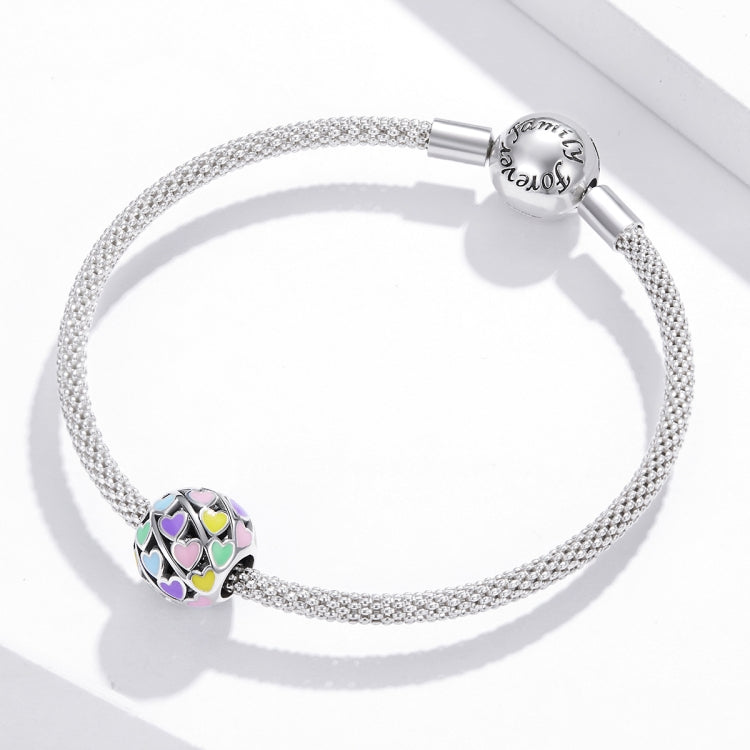 S925 Sterling Silver Throbbing Heart Beads DIY Bracelet Necklace Accessories