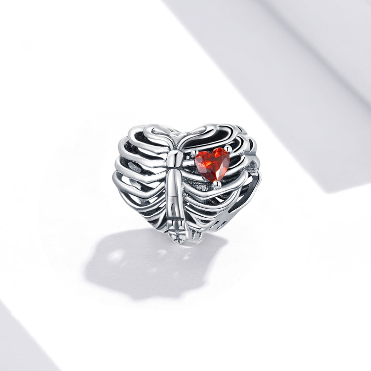 S925 Sterling Silver Beating Heart Beads DIY Bracelet Necklace Accessories