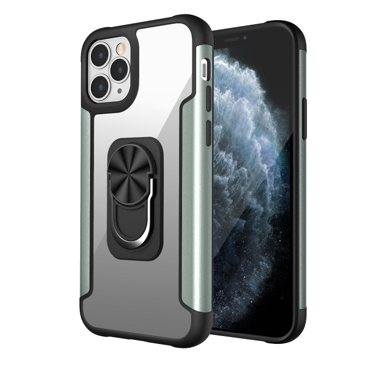 For iPhone 11 Pro PC +TPU + Metal Shockproof Protective Case with Ring Holder