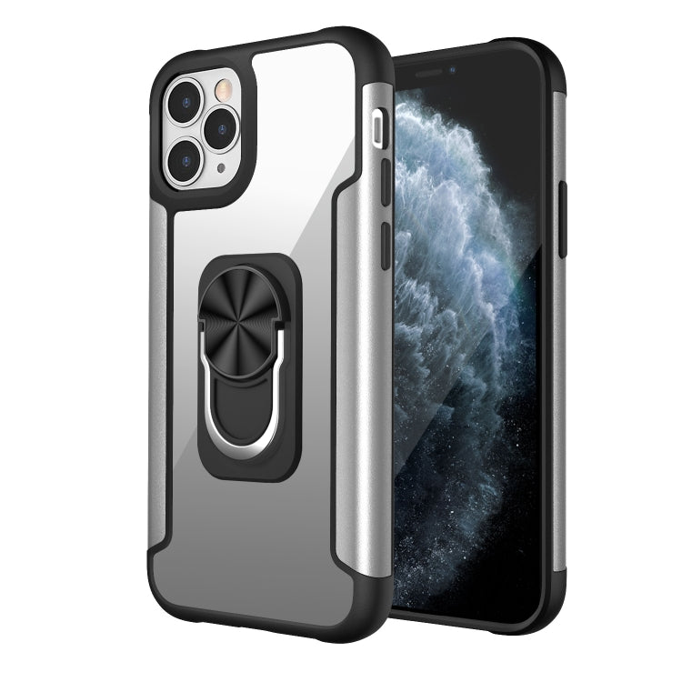 For iPhone 11 Pro PC +TPU + Metal Shockproof Protective Case with Ring Holder