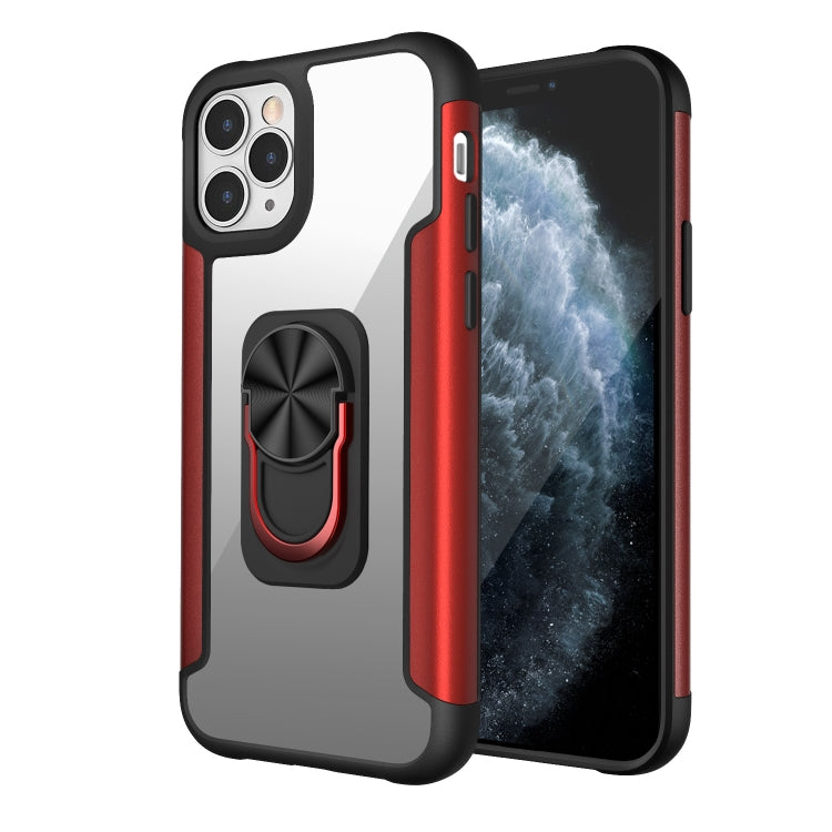 For iPhone 11 Pro PC +TPU + Metal Shockproof Protective Case with Ring Holder