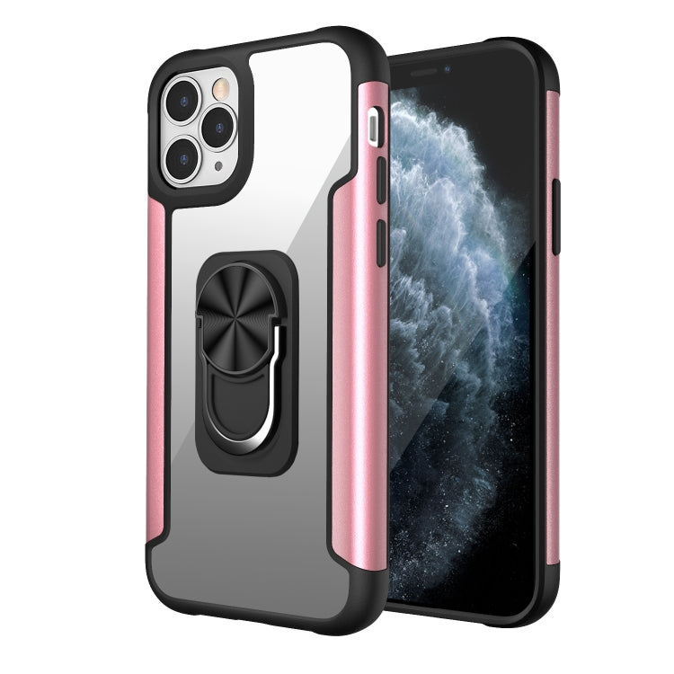 For iPhone 11 Pro PC +TPU + Metal Shockproof Protective Case with Ring Holder