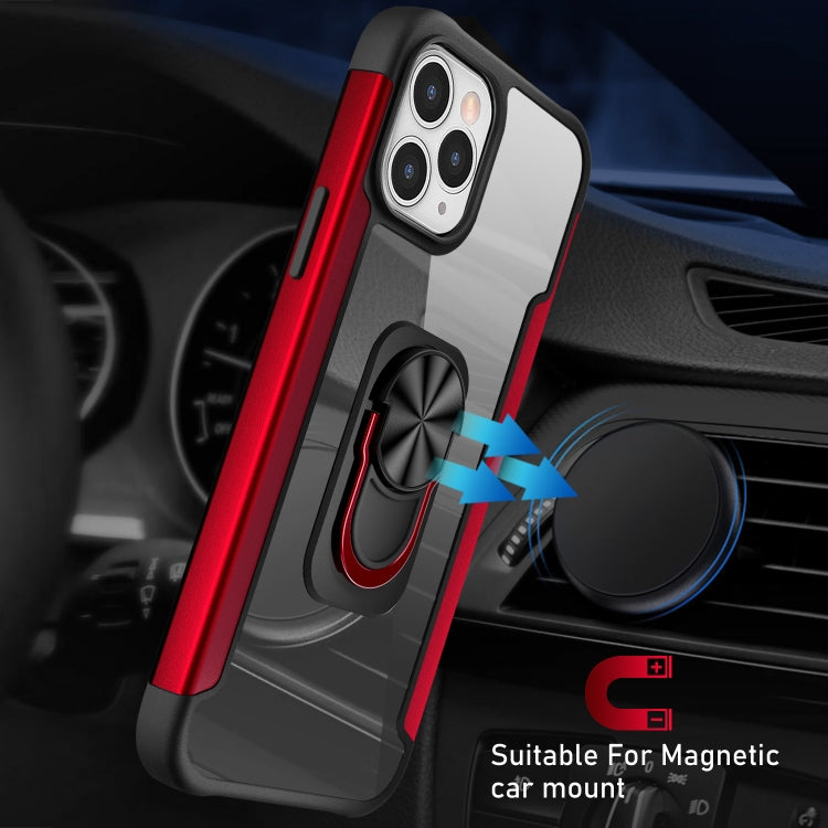 For iPhone 12 Pro Max PC +TPU + Metal Shockproof Protective Case with Ring Holder