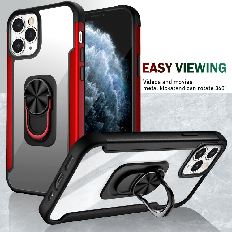 For iPhone 12 Pro Max PC +TPU + Metal Shockproof Protective Case with Ring Holder