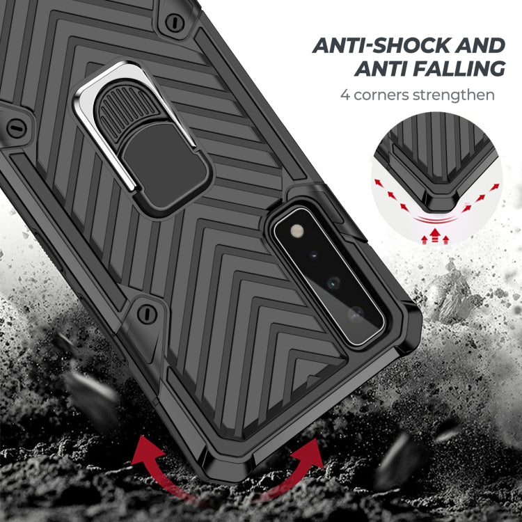 For LG Stylo 7 5G Cool Armor PC + TPU Shockproof Case with 360 Degree Rotation Ring Holder
