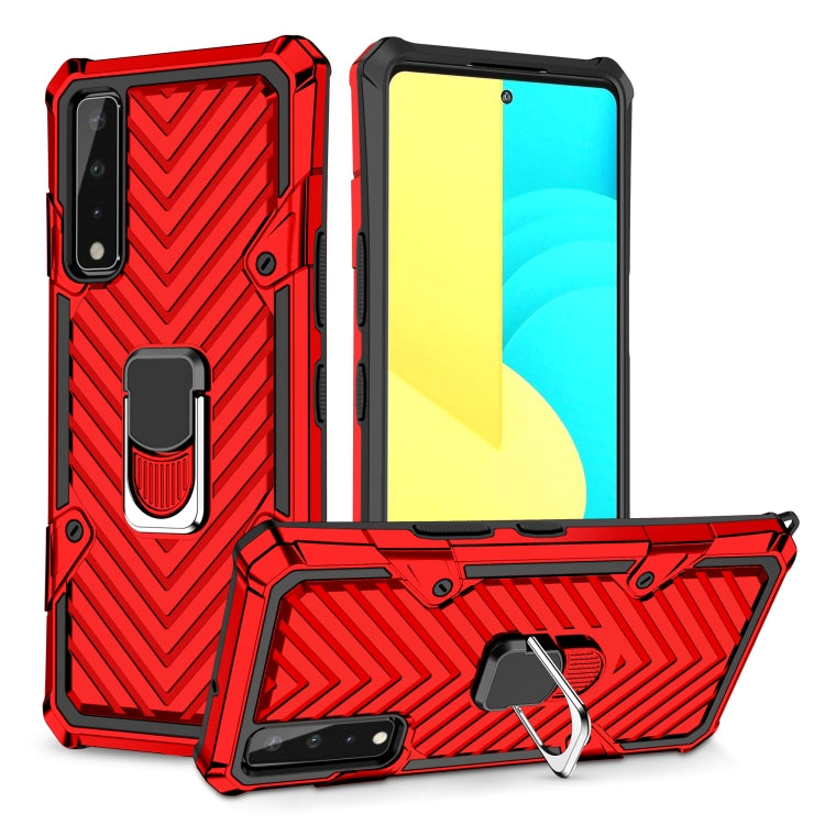 For LG Stylo 7 5G Cool Armor PC + TPU Shockproof Case with 360 Degree Rotation Ring Holder