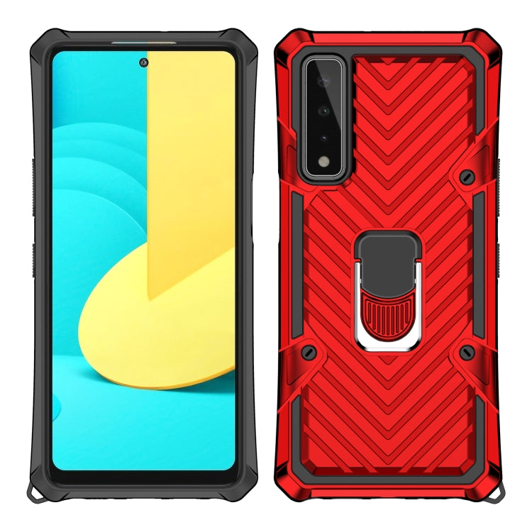 For LG Stylo 7 5G Cool Armor PC + TPU Shockproof Case with 360 Degree Rotation Ring Holder