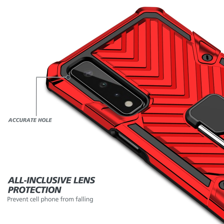 For LG Stylo 7 5G Cool Armor PC + TPU Shockproof Case with 360 Degree Rotation Ring Holder