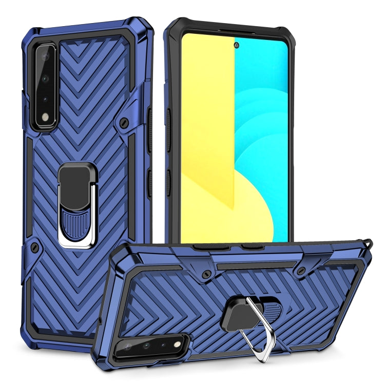 For LG Stylo 7 5G Cool Armor PC + TPU Shockproof Case with 360 Degree Rotation Ring Holder