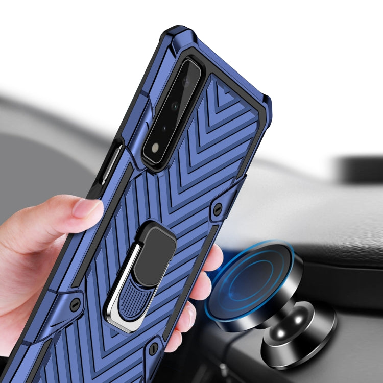 For LG Stylo 7 5G Cool Armor PC + TPU Shockproof Case with 360 Degree Rotation Ring Holder