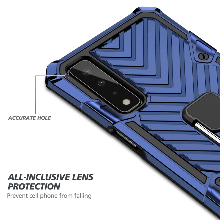 For LG Stylo 7 5G Cool Armor PC + TPU Shockproof Case with 360 Degree Rotation Ring Holder