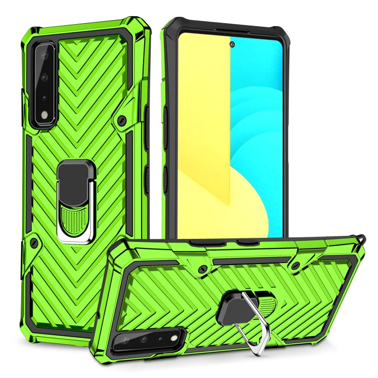 For LG Stylo 7 5G Cool Armor PC + TPU Shockproof Case with 360 Degree Rotation Ring Holder