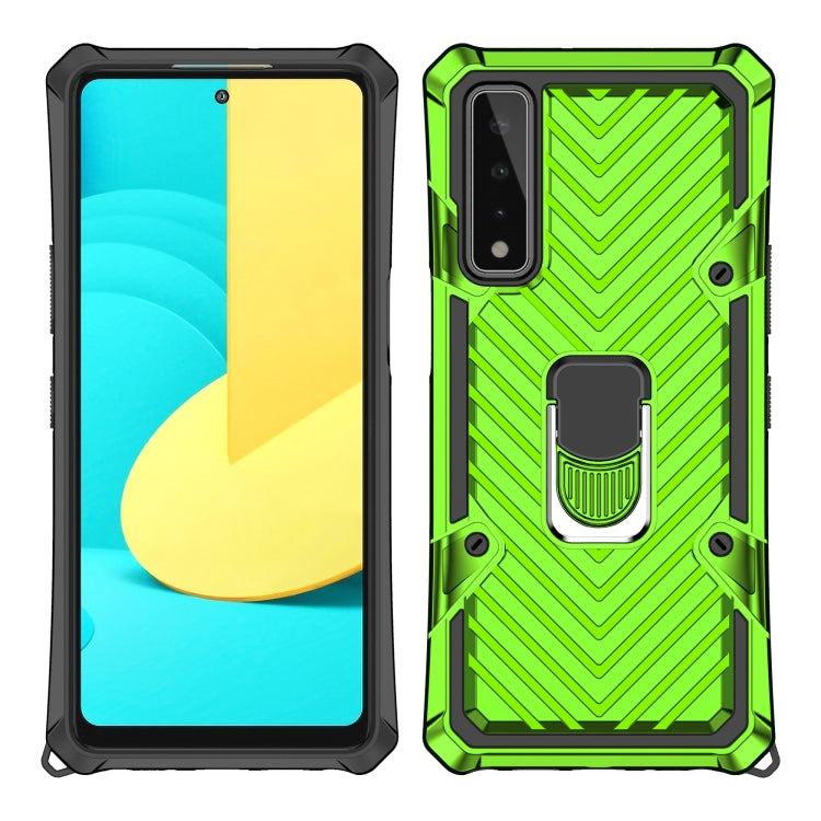 For LG Stylo 7 5G Cool Armor PC + TPU Shockproof Case with 360 Degree Rotation Ring Holder