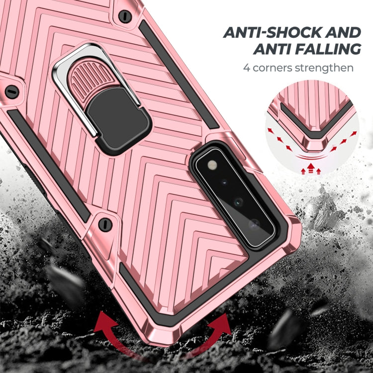 For LG Stylo 7 5G Cool Armor PC + TPU Shockproof Case with 360 Degree Rotation Ring Holder