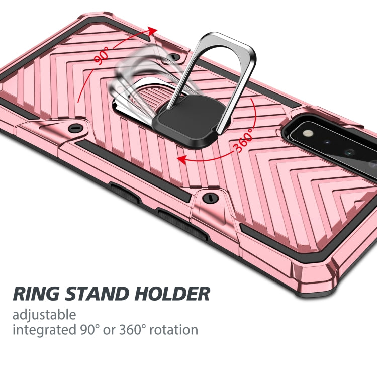 For LG Stylo 7 5G Cool Armor PC + TPU Shockproof Case with 360 Degree Rotation Ring Holder