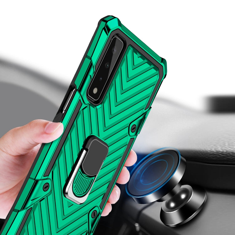 For LG Stylo 7 5G Cool Armor PC + TPU Shockproof Case with 360 Degree Rotation Ring Holder