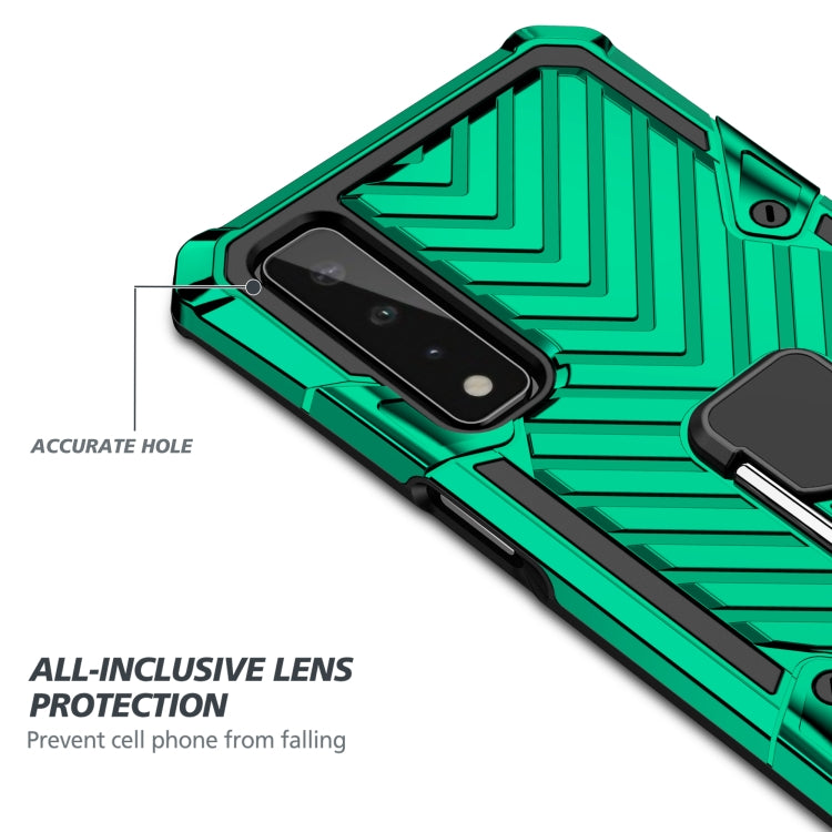 For LG Stylo 7 5G Cool Armor PC + TPU Shockproof Case with 360 Degree Rotation Ring Holder