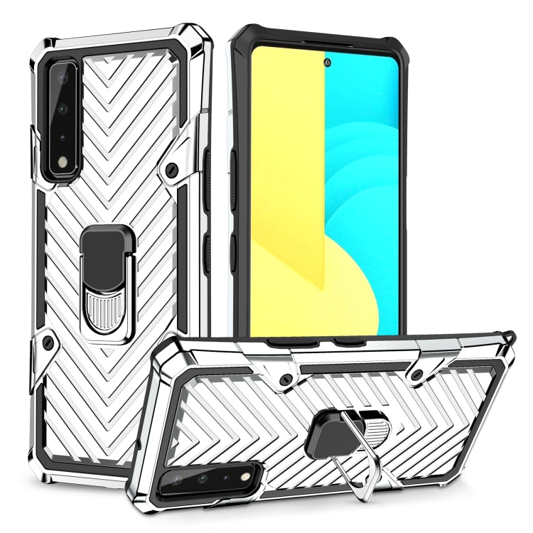 For LG Stylo 7 5G Cool Armor PC + TPU Shockproof Case with 360 Degree Rotation Ring Holder