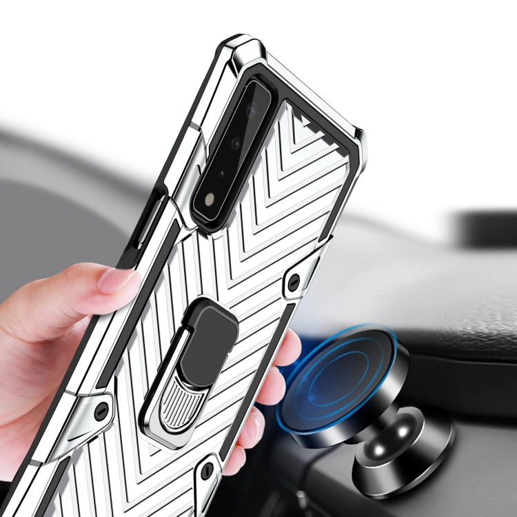 For LG Stylo 7 5G Cool Armor PC + TPU Shockproof Case with 360 Degree Rotation Ring Holder