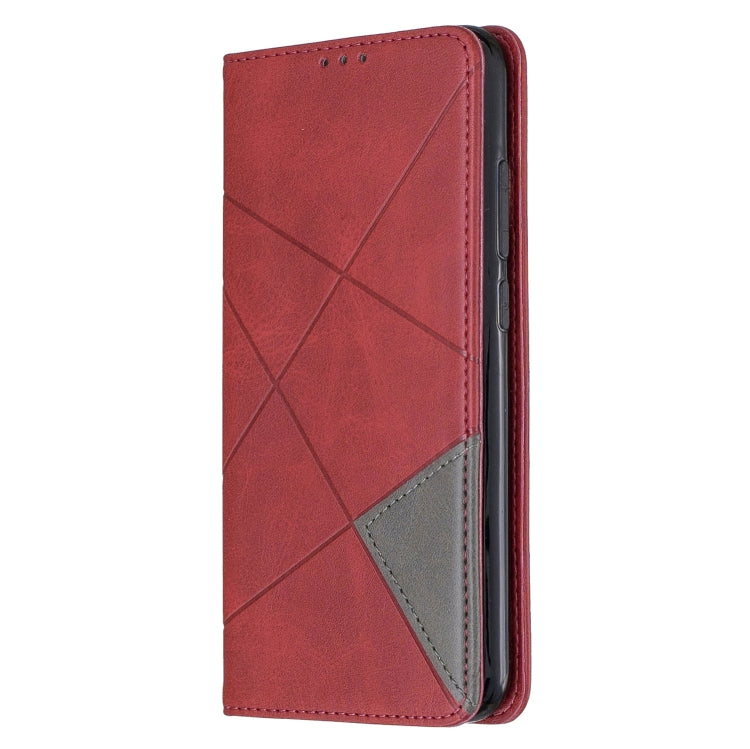 For Xiaomi Redmi Note 8 Rhombus Texture Horizontal Flip Magnetic Leather Case with Holder & Card Slots