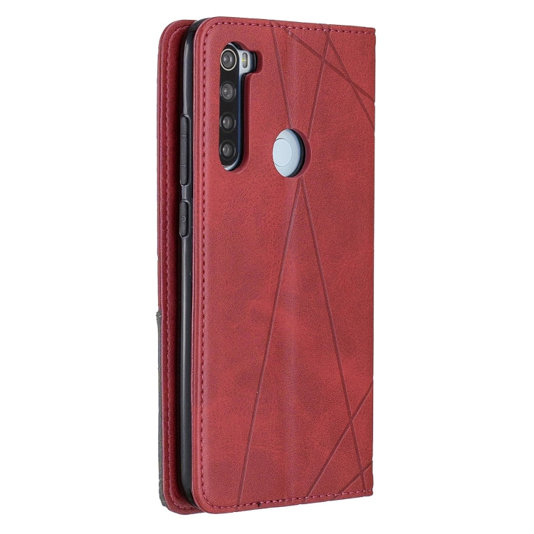 For Xiaomi Redmi Note 8 Rhombus Texture Horizontal Flip Magnetic Leather Case with Holder & Card Slots