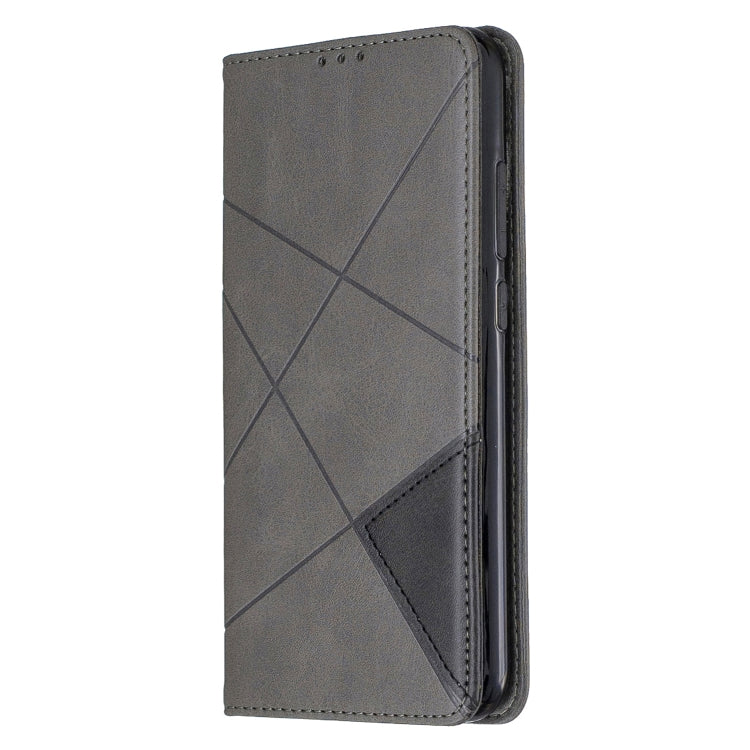 For Xiaomi Redmi Note 8 Rhombus Texture Horizontal Flip Magnetic Leather Case with Holder & Card Slots