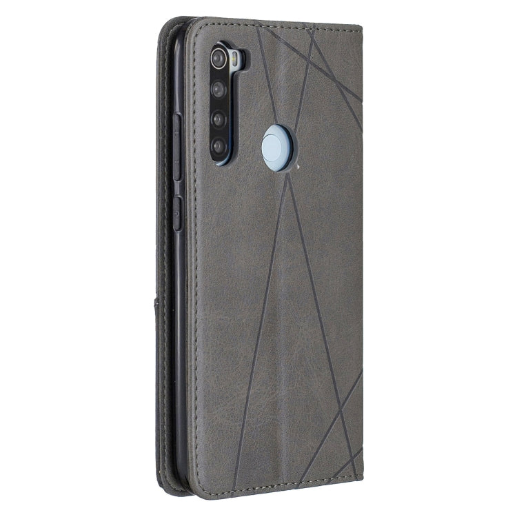 For Xiaomi Redmi Note 8 Rhombus Texture Horizontal Flip Magnetic Leather Case with Holder & Card Slots