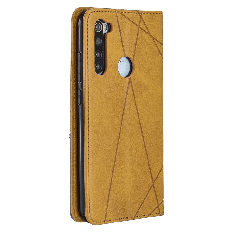 For Xiaomi Redmi Note 8 Rhombus Texture Horizontal Flip Magnetic Leather Case with Holder & Card Slots