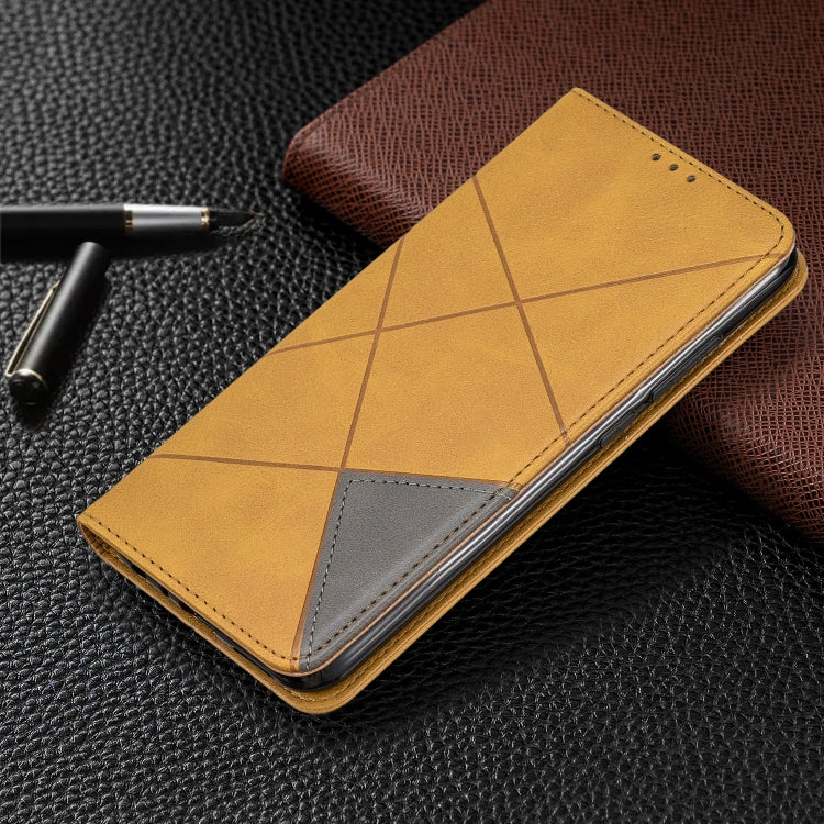 For Xiaomi Redmi Note 8 Rhombus Texture Horizontal Flip Magnetic Leather Case with Holder & Card Slots