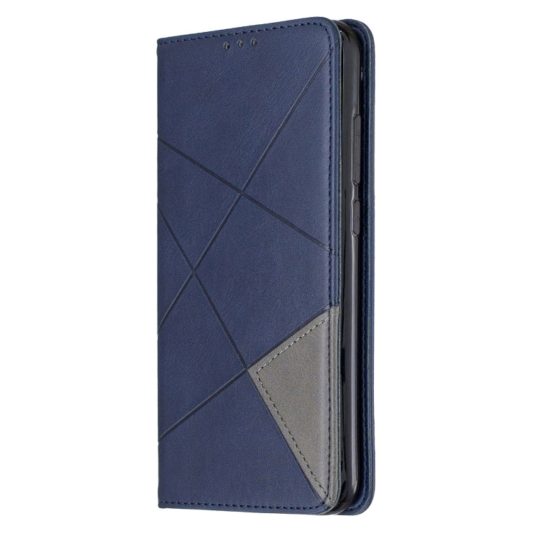 For Xiaomi Redmi Note 8 Rhombus Texture Horizontal Flip Magnetic Leather Case with Holder & Card Slots