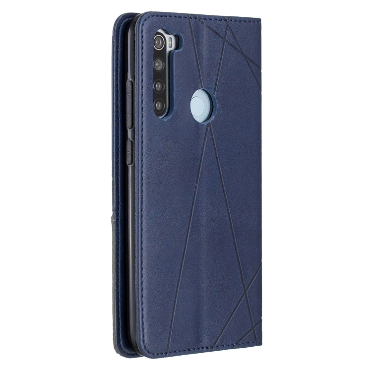 For Xiaomi Redmi Note 8 Rhombus Texture Horizontal Flip Magnetic Leather Case with Holder & Card Slots