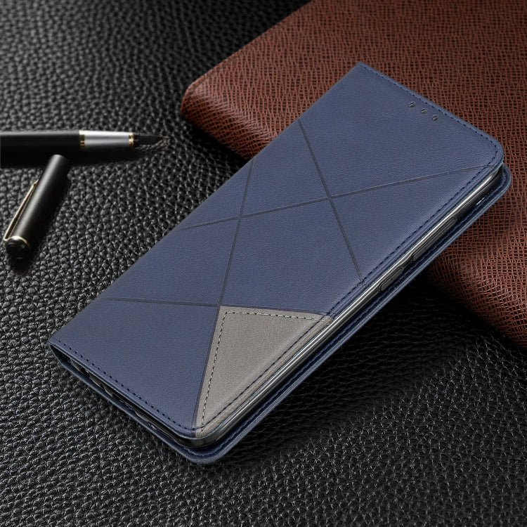 For Xiaomi Redmi Note 8 Rhombus Texture Horizontal Flip Magnetic Leather Case with Holder & Card Slots