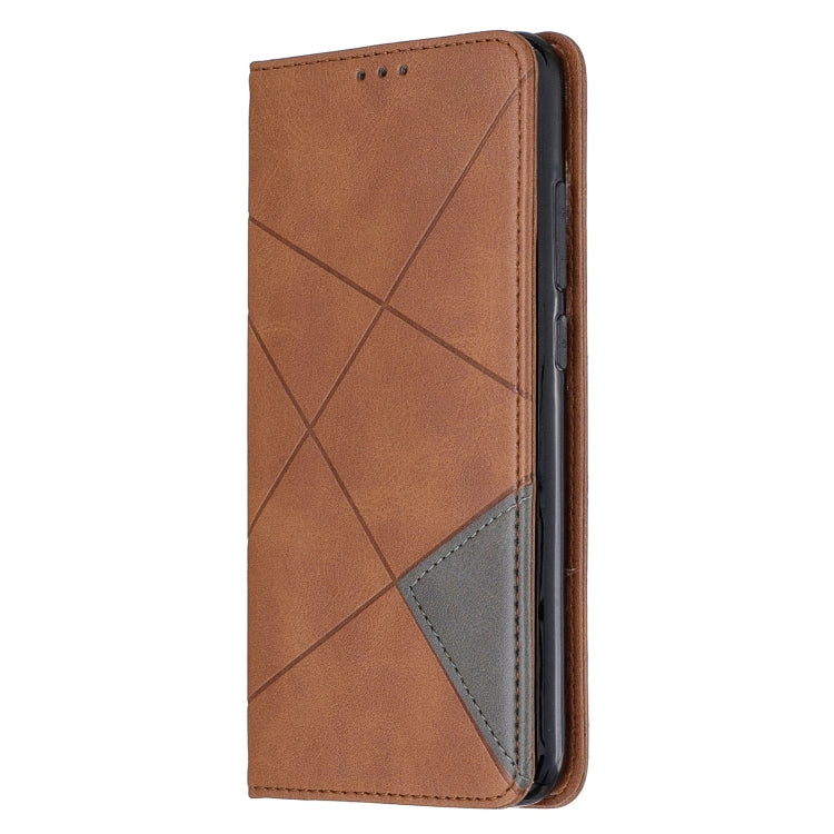 For Xiaomi Redmi Note 8 Rhombus Texture Horizontal Flip Magnetic Leather Case with Holder & Card Slots