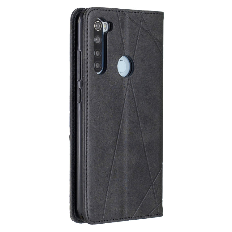 For Xiaomi Redmi Note 8 Rhombus Texture Horizontal Flip Magnetic Leather Case with Holder & Card Slots